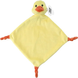 Baby tutdoekje met eend en label, Geel - 186474