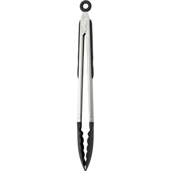 RVS barbecuetang met nylon uiteinden, Zilver - 186538
