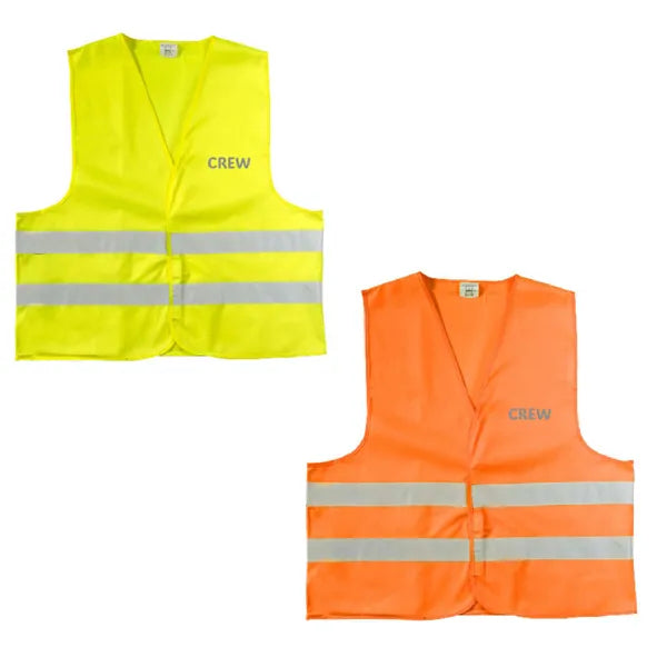 Veiligheidsvest volwassenen polyester reflecterend oranje geel 186541