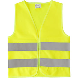 Fluoriserend veiligheidsvest voor kinderen van polyester, Geel - 186542