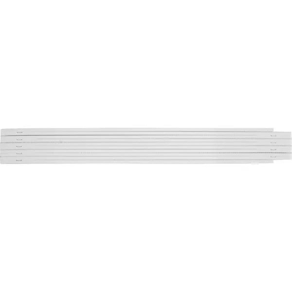 Kunststof duimstok 2 meter 10-delig ingeklapt, Wit - 186632