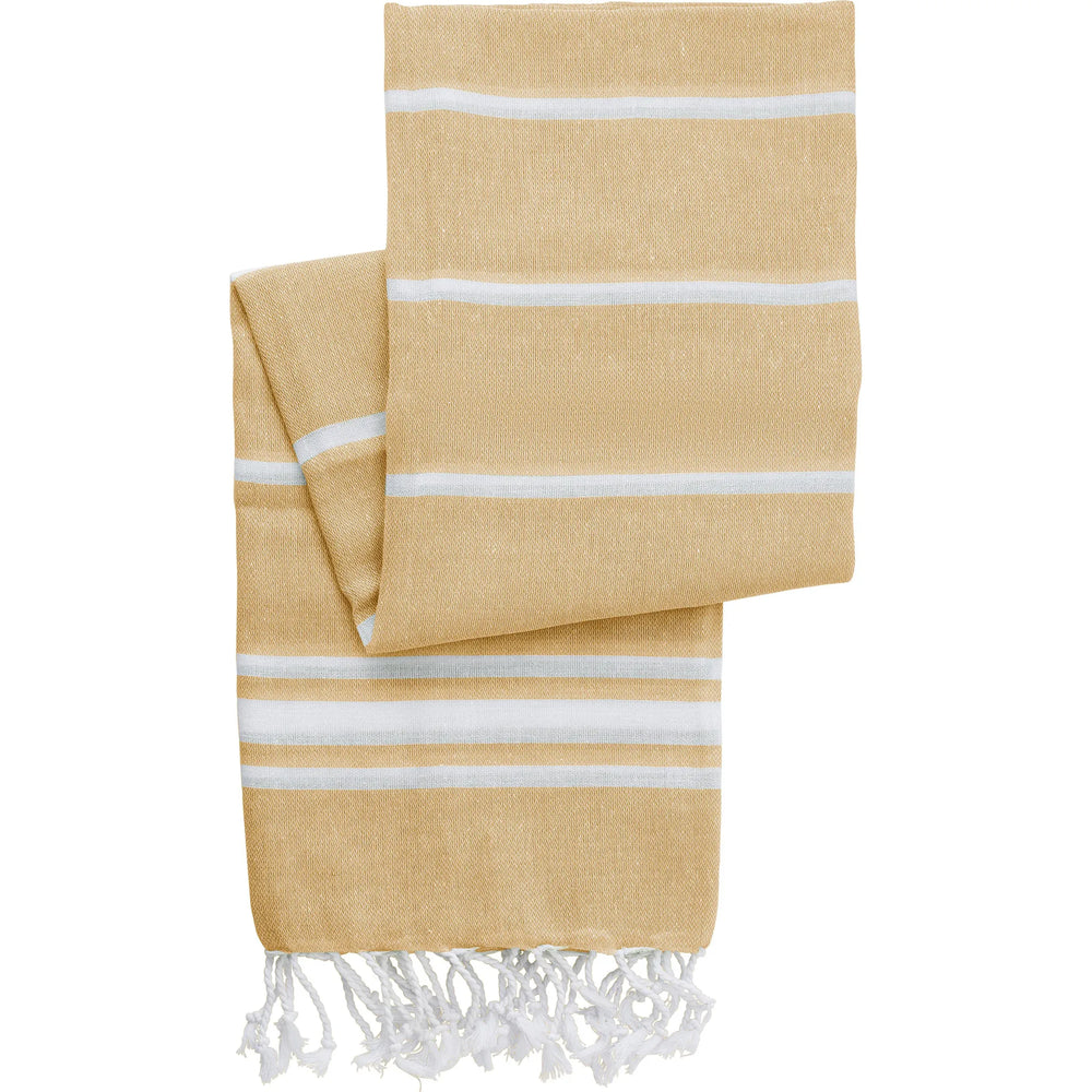100% katoen hamam handdoek riyad detail, Beige en wit - 18675310