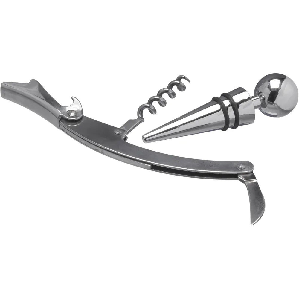 kelnermes en flessenstop zilver 186817