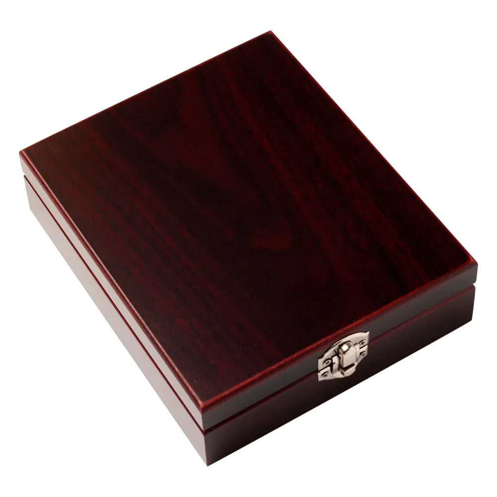 wijnset 4 delig houten geschenkcassette bruin 186821
