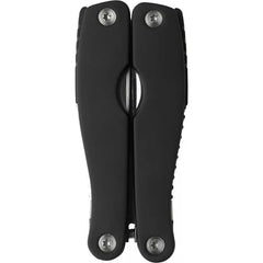 Roestvrijstalen multitool met gekleurde handgrepen en etui - Zwart