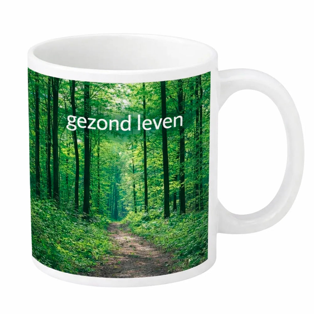 fotomok sublimatie 325 ml wit met foto van bos 187462