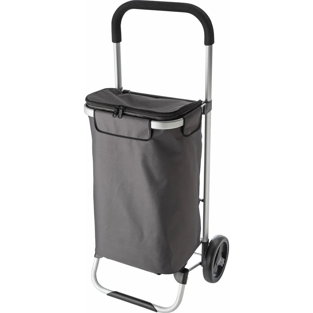 Boodschappentrolley met koelvak en aluminium frame, Grijs - 187561