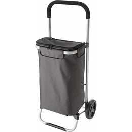 Boodschappentrolley met koelvak en aluminium frame, Grijs - 187561