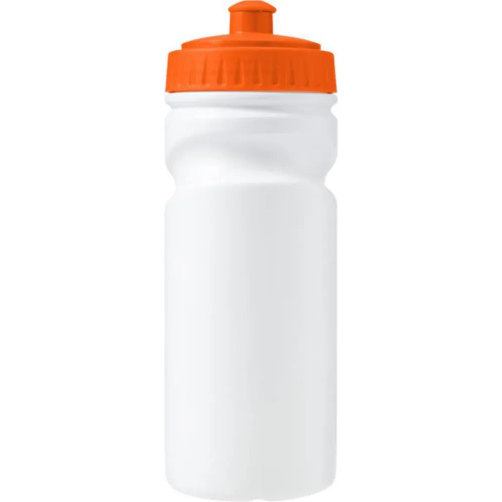 Sensio grip 500 ml sportfles 100% recyclebaar HDPE, Wit en oranje - 187584