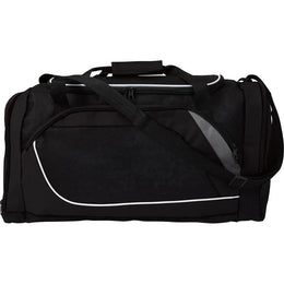 Polyester sporttas 600d met schoenenvak, Zwart - 187658