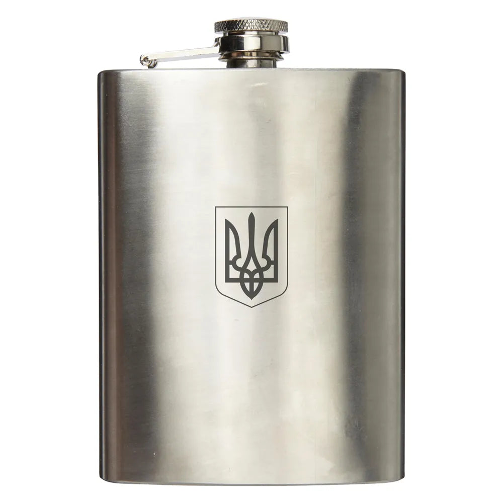 heupfles schroefdop 240 ml zilver 187679