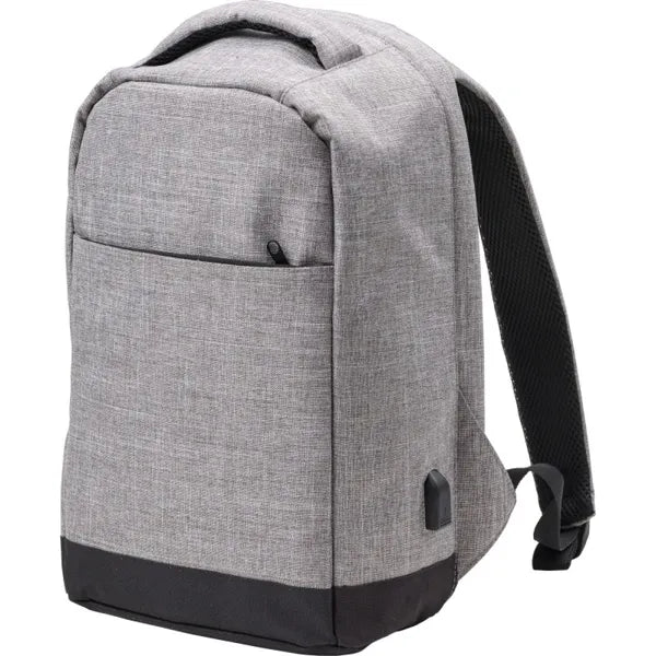 Laptoprugzak met USB-poort en 13 inch laptopvak, Grijs - 187879