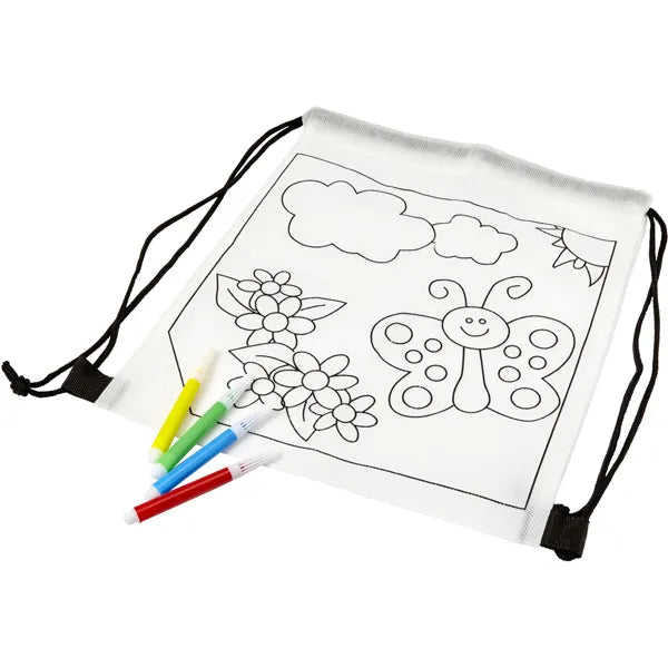 rugzakje polyester koordsluiting kleurplaat 187909