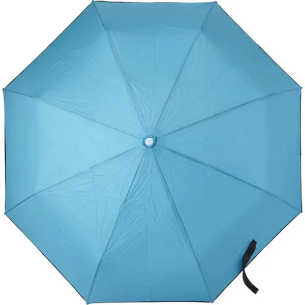 stormparaplu opvouwbaar pongee met hoes licht blauw bovenkant 187964