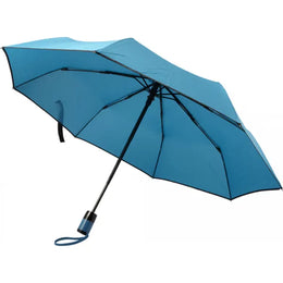 stormparaplu opvouwbaar pongee met hoes licht blauw 187964