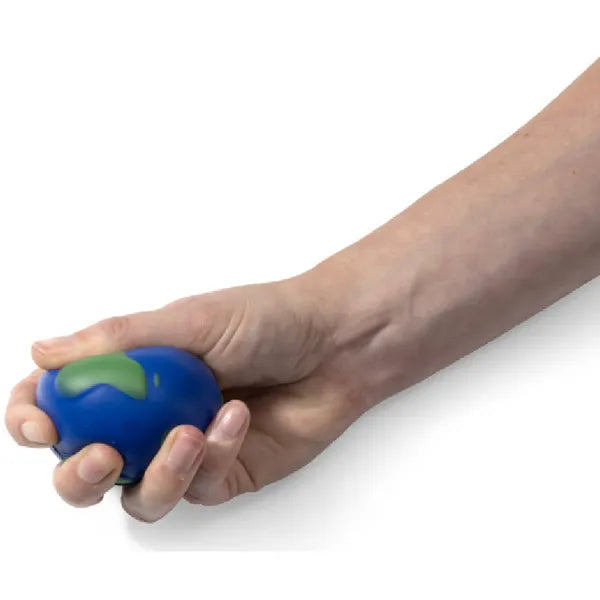 Anti stress bal wereldbol PU foam in hand 188031