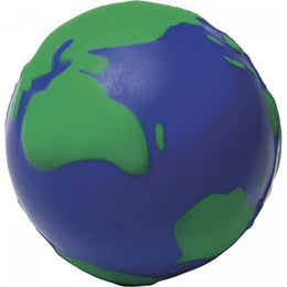 Anti-stresswereldbol van PU-schuim, Blauw en groen - 188031