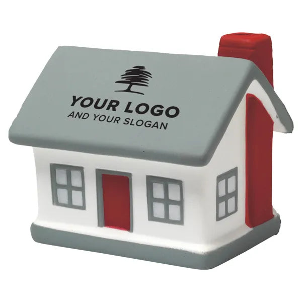 Anti stress figuur huis PU foam met logo 188032