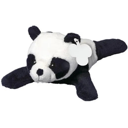 Pluche panda met kartonnen label, Zwart en wit - 188049