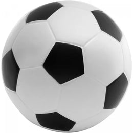 Anti stress bal voetbal PU foam zwart wit 188078