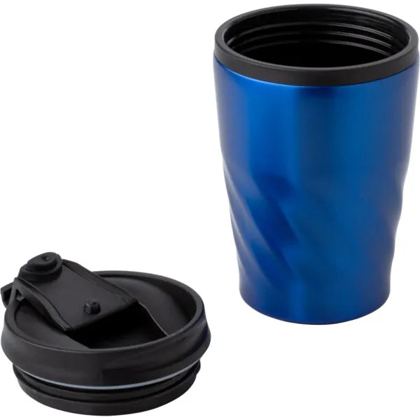 RVS-mok 325 ml met PP-deksel, Blauw - 188435