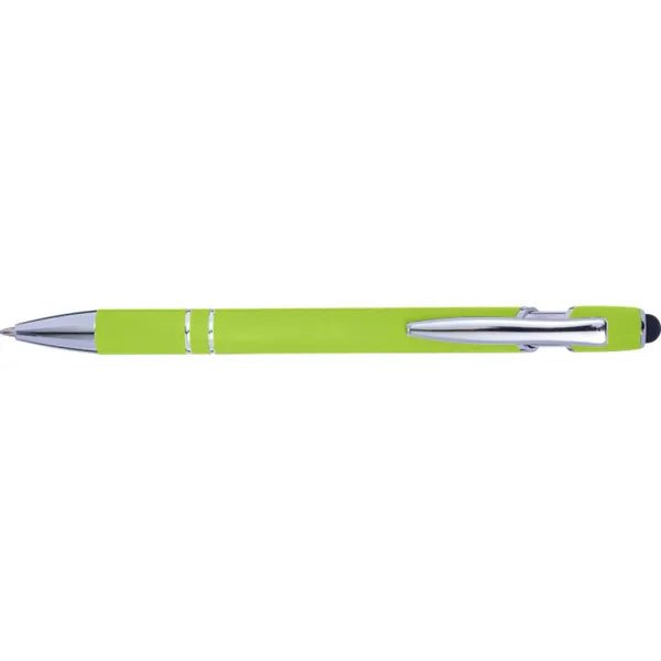 Aluminium balpen met styluspunt, Limegroen - 188462