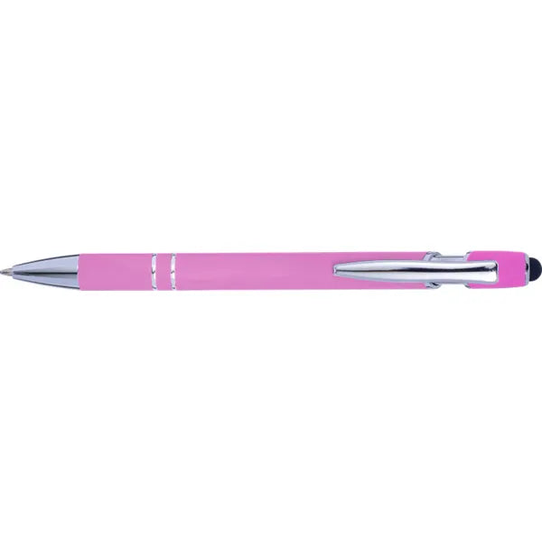 Aluminium balpen met styluspunt, Roze - 188462