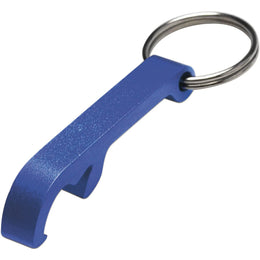 Blauw flesopener met sleutelhanger – artikel 188517