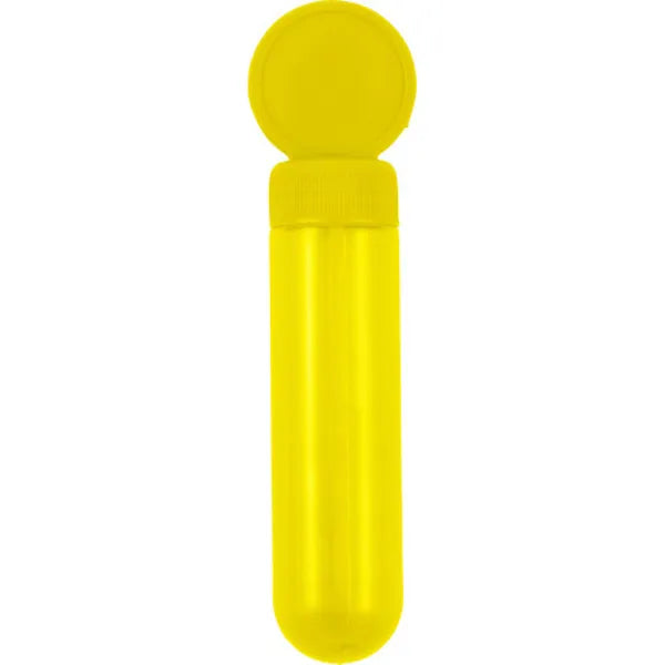 Bellenblaas stick met 3 formaten ringen, Geel - 188573
