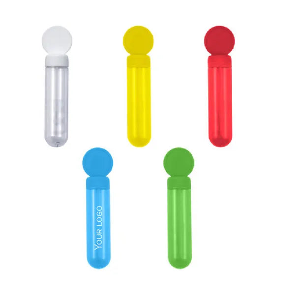 Bellenblaassticks met drie formaten ringen in verschillende kleuren, Meerkleurig - 188573