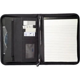 documentenmap a5 leer zwart open 188613