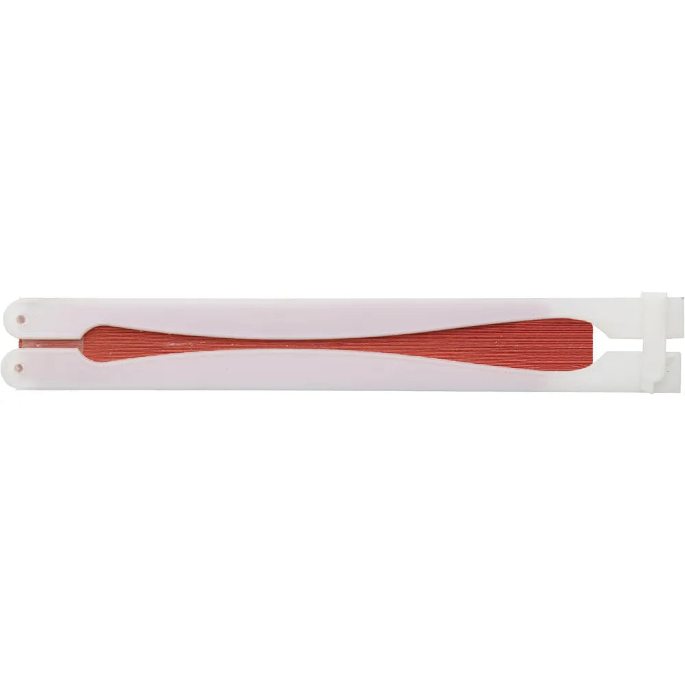 Opvouwbare papieren waaier met wit handvat ingevouwen, Rood - 189001