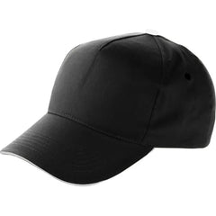 100% Katoenen Cap met 5 Panelen - Zwart