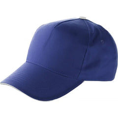 100% Katoenen Cap met 5 Panelen Blauw