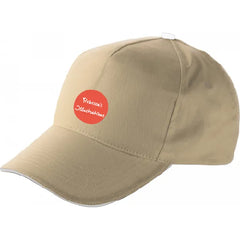 100% Katoenen Cap met 5 Panelen Caffe Latte