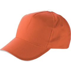 100% Katoenen Cap met 5 Panelen Oranje