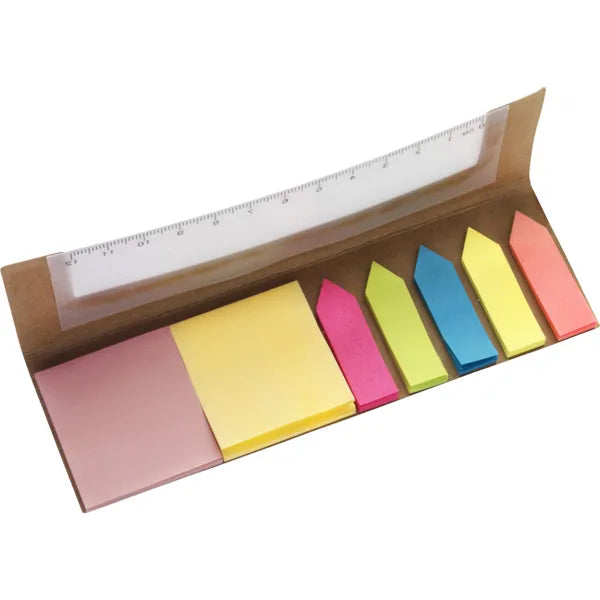 memoblokhouder karton liniaal bruin 189121