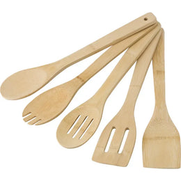 Set van vijf bamboe spatels, Beige - 189189
