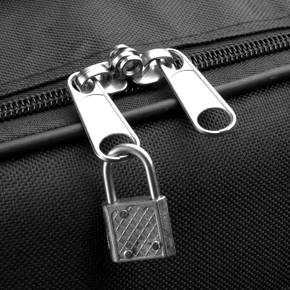 Opvouwbare polyester trolley detail, Zwart - 189327