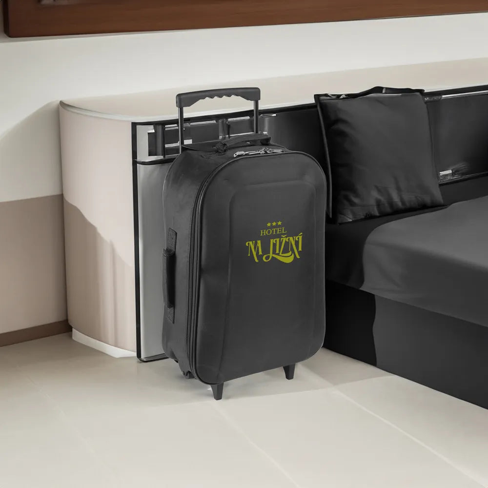 Opvouwbare polyester trolley sfeerbeeld, Zwart - 189327
