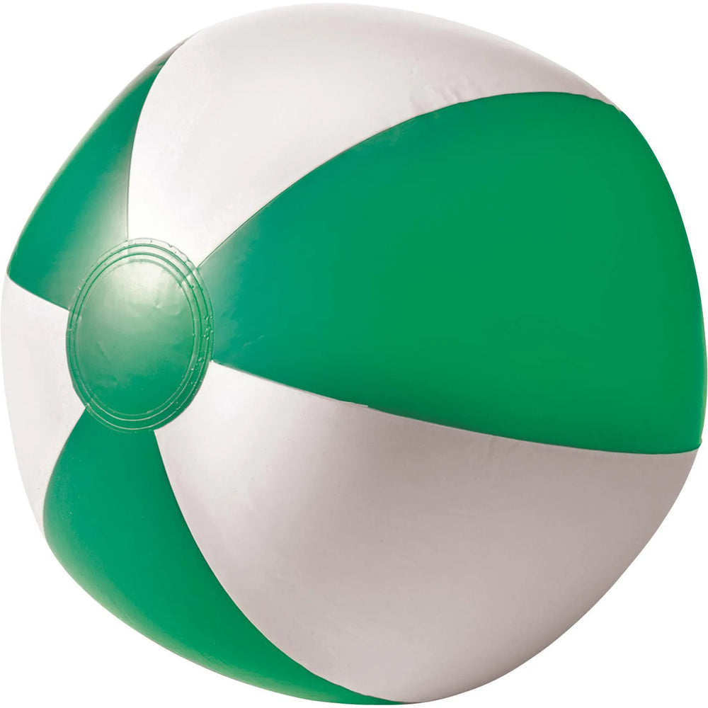 Opblaasbare PVC-strandbal 250 mm, Wit en groen - 189620