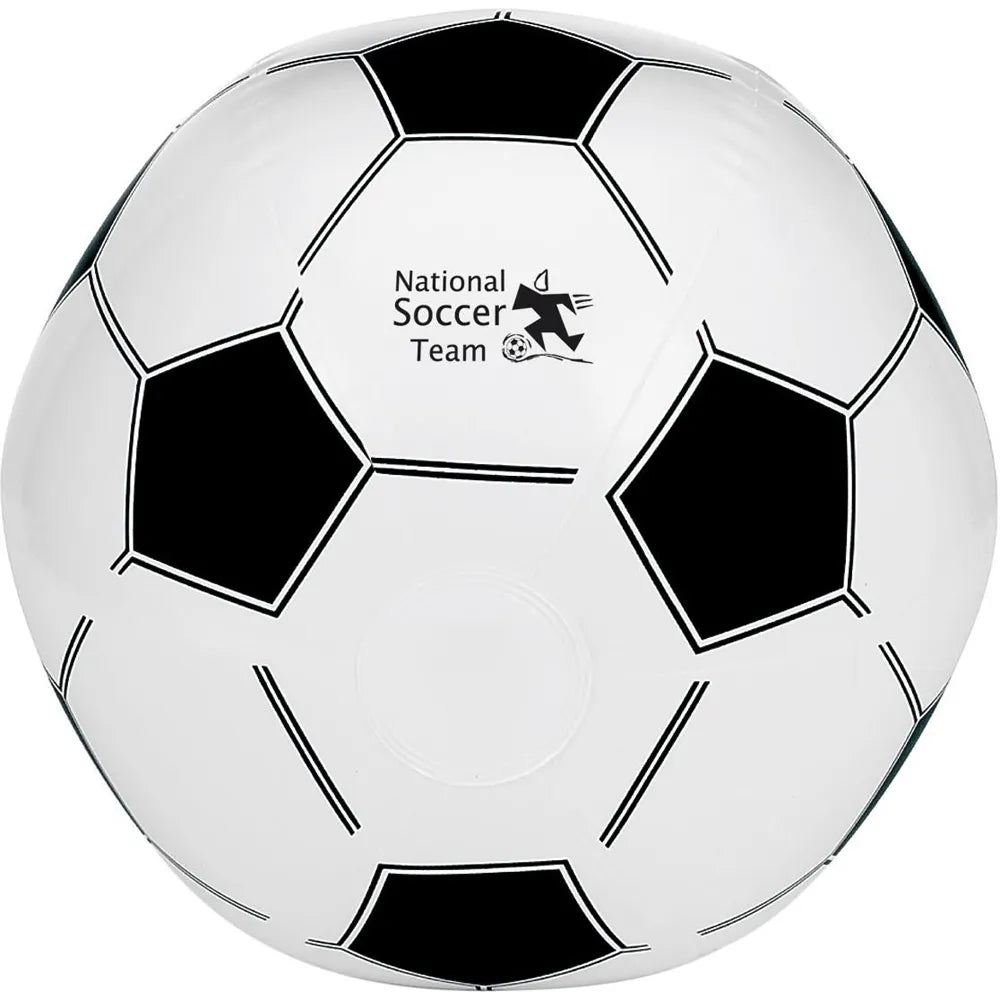Opblaasbare PVC-voetbal met bedrukking, Wit en zwart - 189655