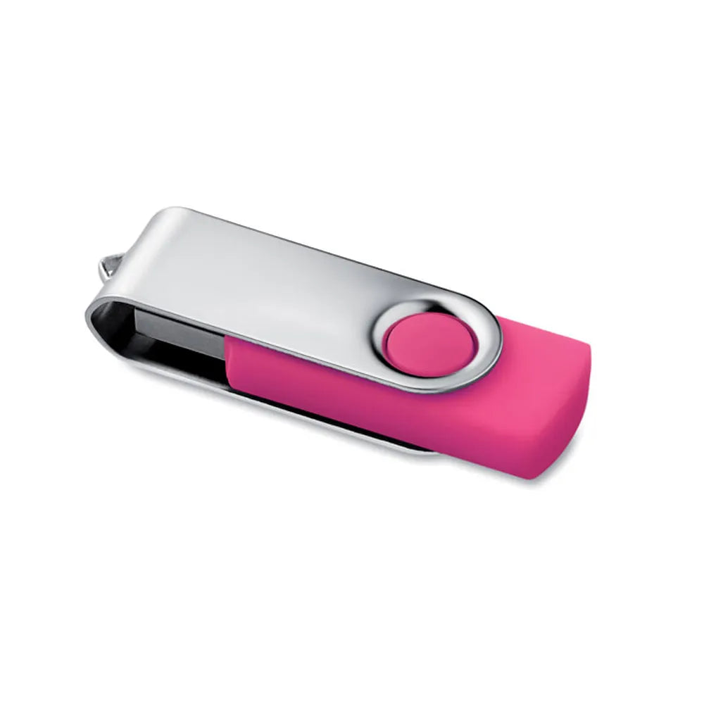Usb stick 4gb met metalen behuizing bedrukken roze 191001a