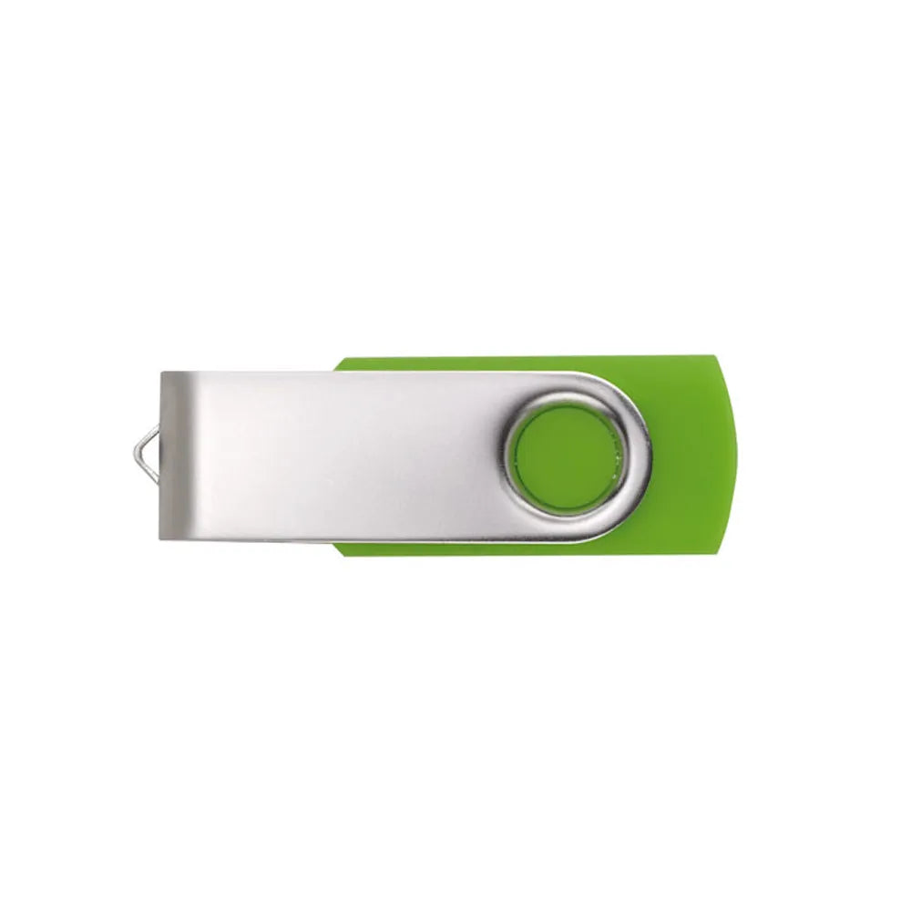 USB-stick 8 GB met metalen behuizing met gesloten draaibeugel, Limegroen - 191001b