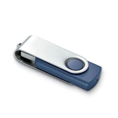 USB-stick 16 GB met metalen draaibehuizing - Blauw
