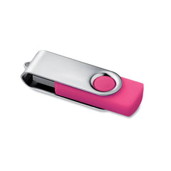 USB-stick 16 GB met metalen draaibehuizing - Fuchsia