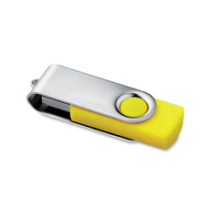 USB-stick 16 GB met metalen draaibehuizing - Geel
