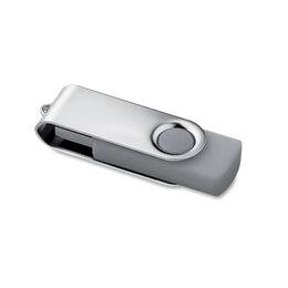 USB-stick 16 GB met metalen draaibehuizing, Grijs - 191001c