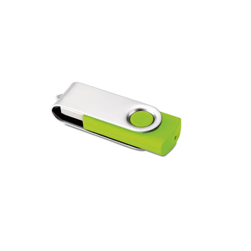 USB-stick 16 GB met metalen draaibehuizing, Limegroen - 191001c