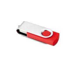 USB-stick 16 GB met metalen draaibehuizing - Rood